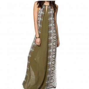 O'Neill Olive and Patterned Maxi Dress